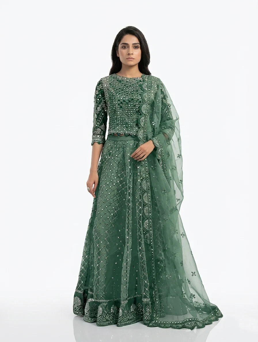 Premium Embroidered Cotton-Feel Viscose Unstiched 3-Piece (JBB-466)